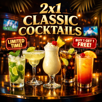 Promo 2x1 Cócteles Clásicos