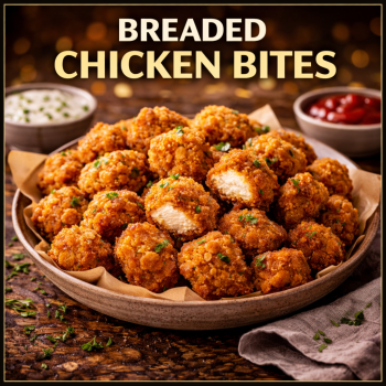 pollo apanado en trozos