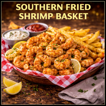 Canastilla de Camarones Fritos Estilo Sureño